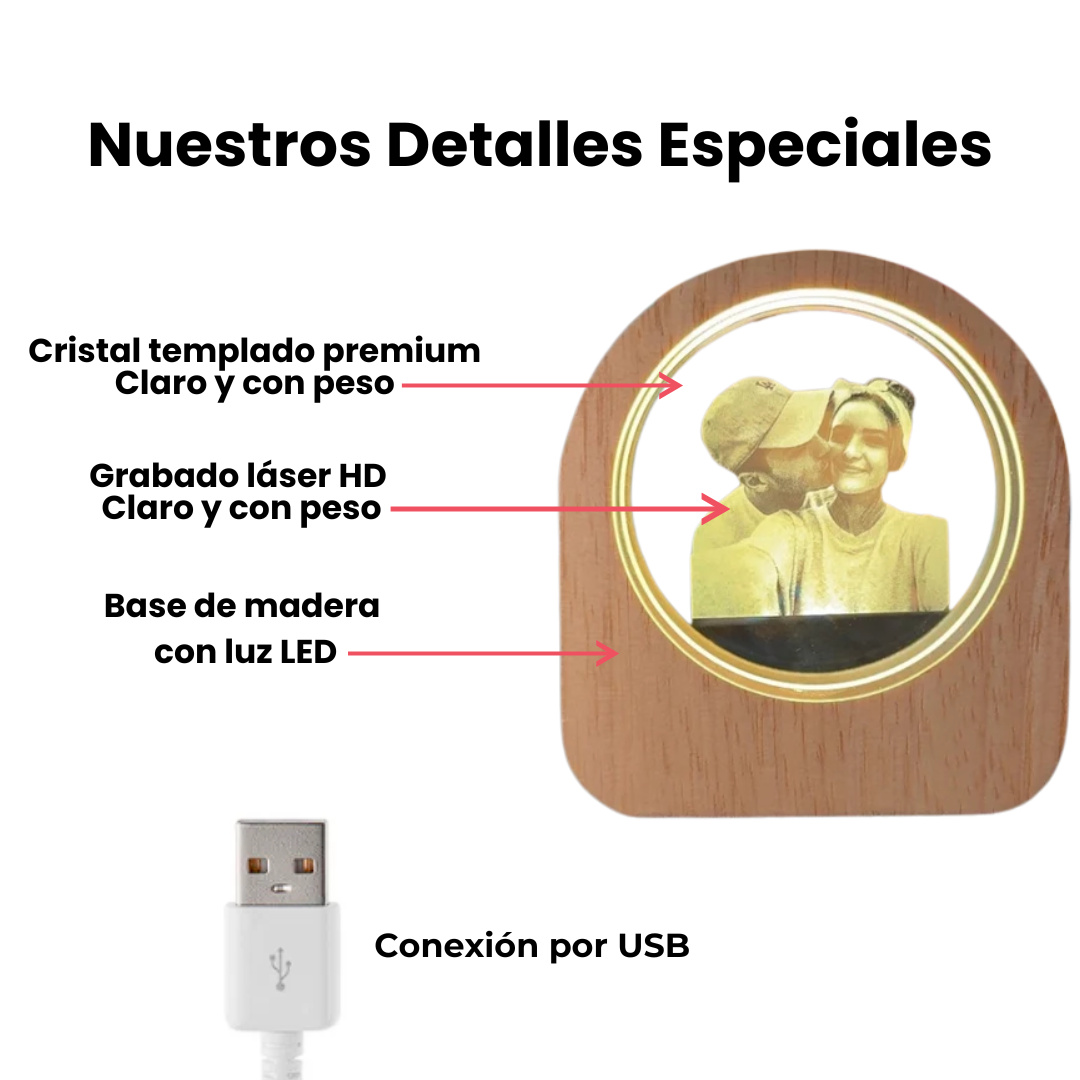 Esfera De Cristal con Foto Personalizada